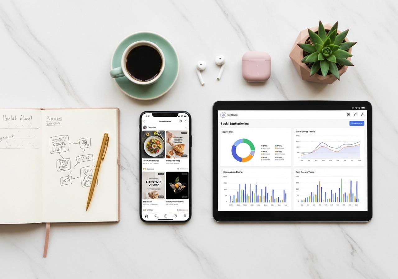 Campaign concept board for a local brand